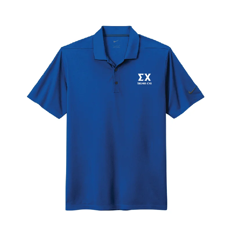 Men’s short-sleeve harp tees-Sigma Chi Letters Polo by Nike