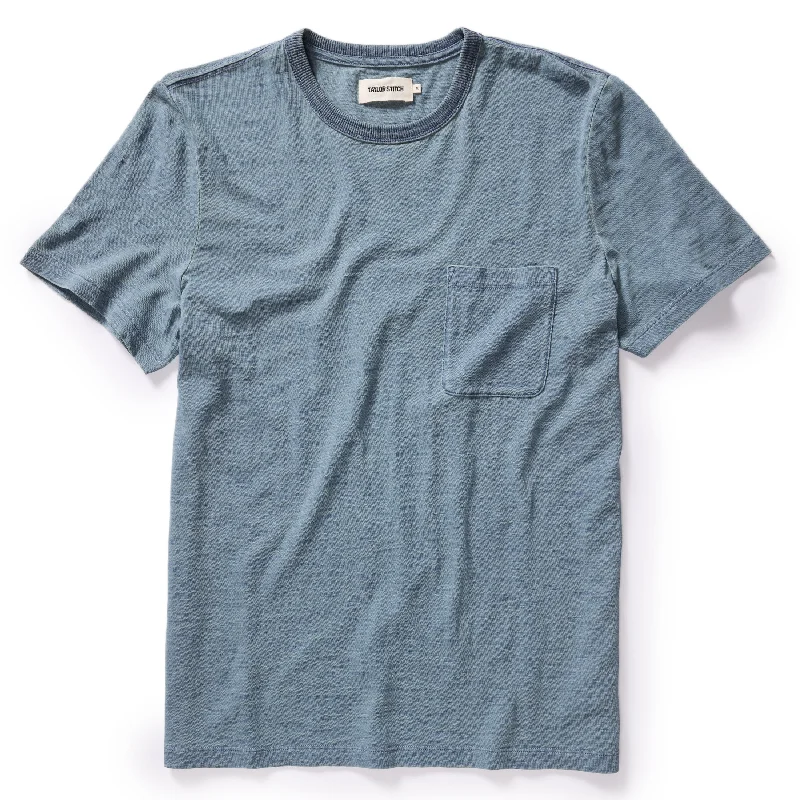 Men’s short-sleeve hued tees-The Organic Cotton Tee in Dyed Indigo