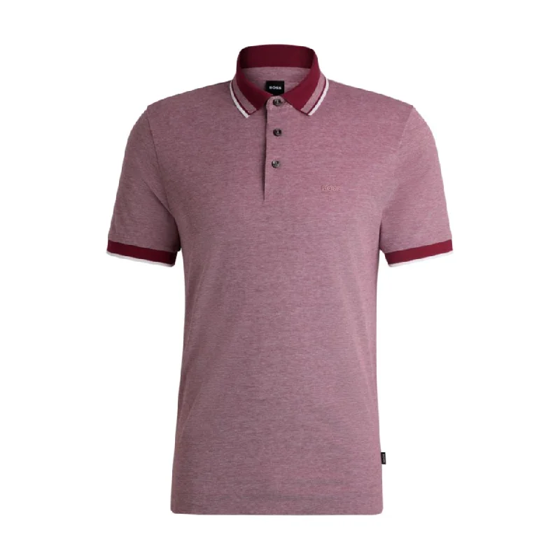 Men’s short-sleeve zany tees-Oxford-cotton-piqu polo shirt with logo detail