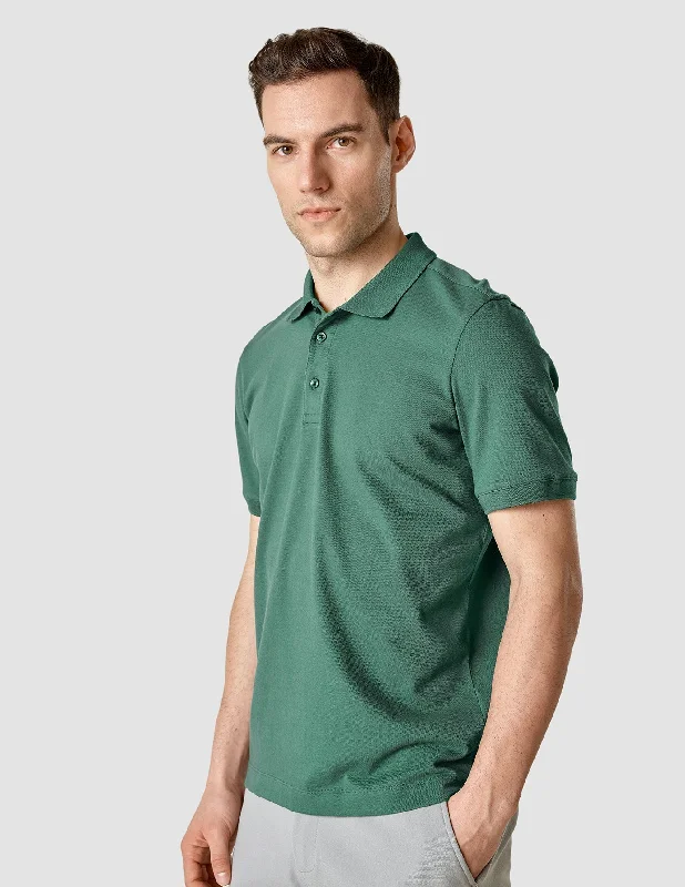 Men’s short-sleeve tilt tees-Piquet Polo Shirt Garden Green