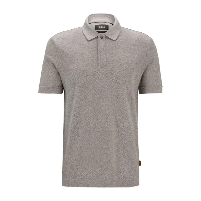 Men’s short-sleeve urge tops-Regular-fit polo shirt in moulin cotton and silk