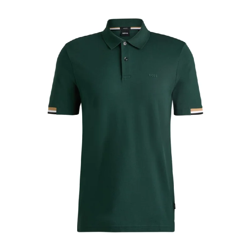 Men’s short-sleeve jolt tees-Regular-fit polo shirt with rubberized logo