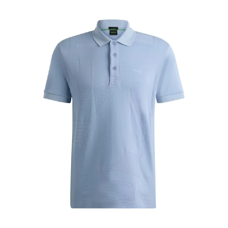 Men’s short-sleeve rime shirts-Relaxed-fit polo shirt in cotton jacquard with logo