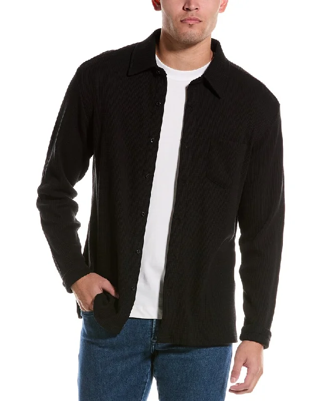 Men's rugged vale shirts-Slate & Stone Waffle Knit Shirt