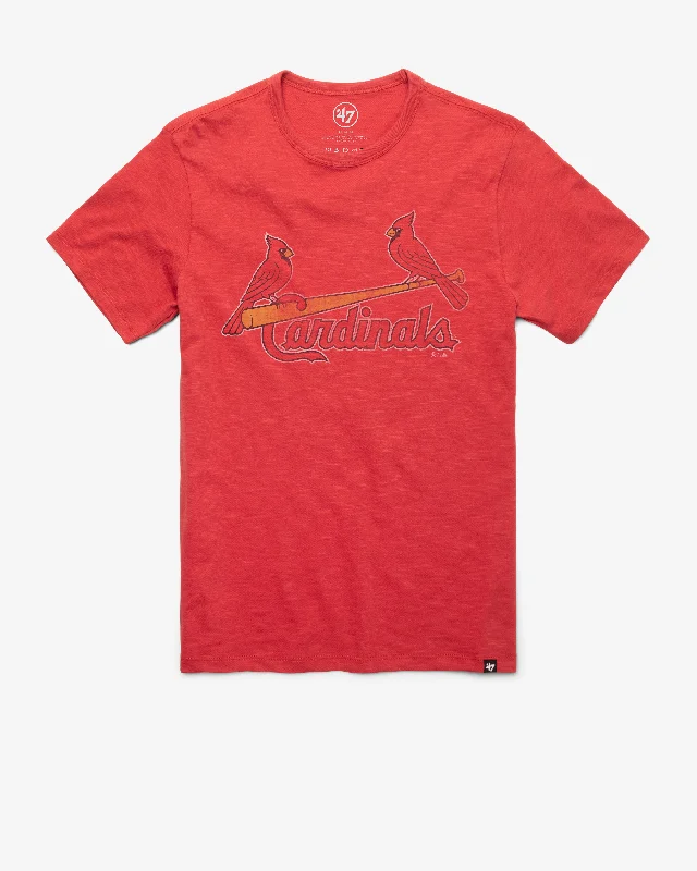 Men’s short-sleeve hark shirts-ST. LOUIS CARDINALS GRIT WORDMARK '47 SCRUM TEE