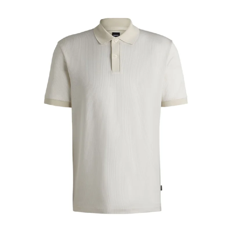 Men’s short-sleeve xeno tees-Structured-cotton polo shirt with solid trims