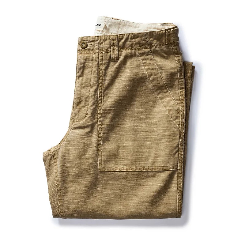 Men’s short-sleeve zany tees-The Surplus Pant in Khaki Reverse Sateen