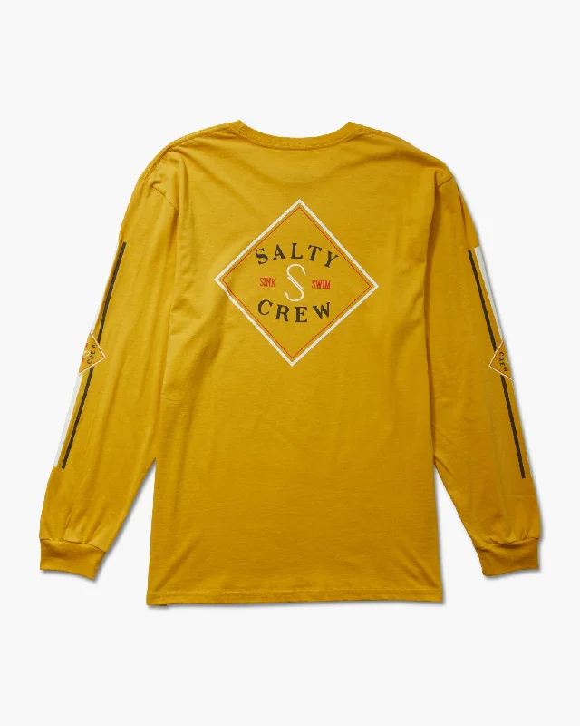 Men’s short-sleeve rime shirts-Tippet Color L/S Tee - Mustard