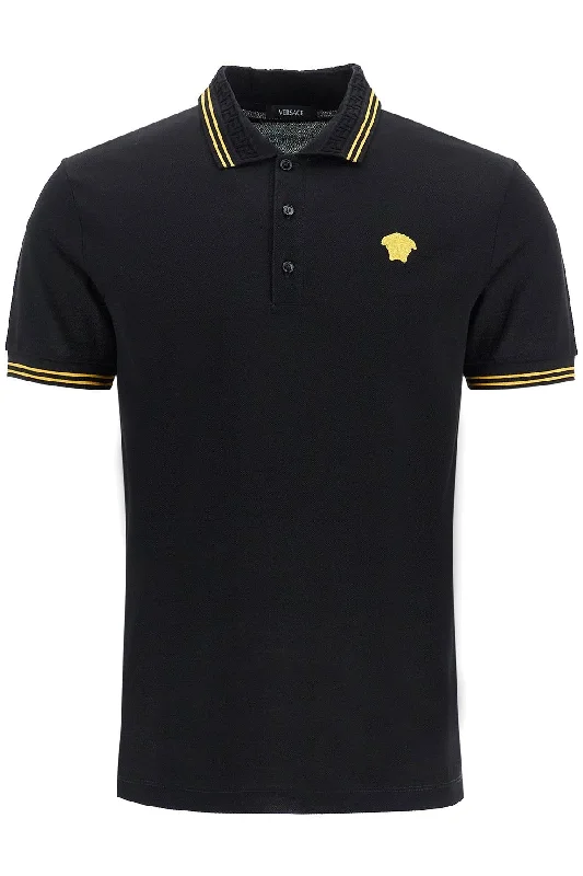 Men’s short-sleeve bunt tees-Versace Men's Medusa Polo Shirt