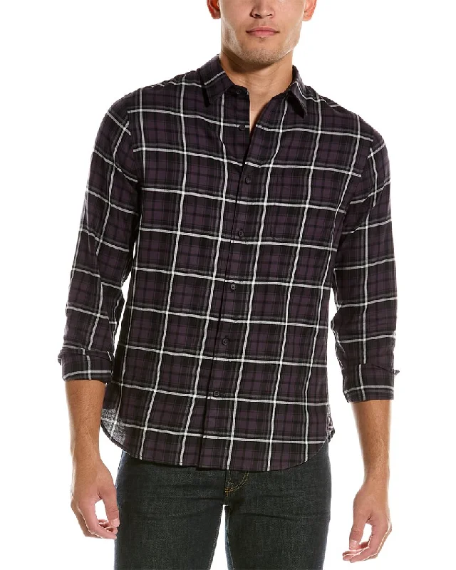 Men's soft seed-knit shirts-Vince Berkeley Plaid Shirt