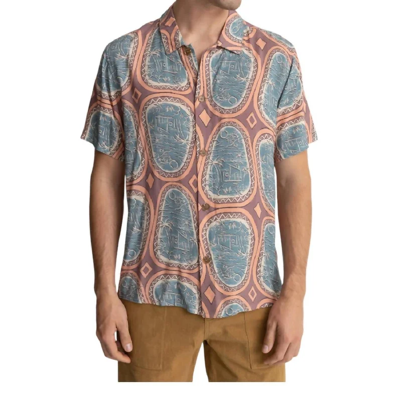 Men's trendy wave-back shirts-Vista Short Sleeve Shirt In Rust