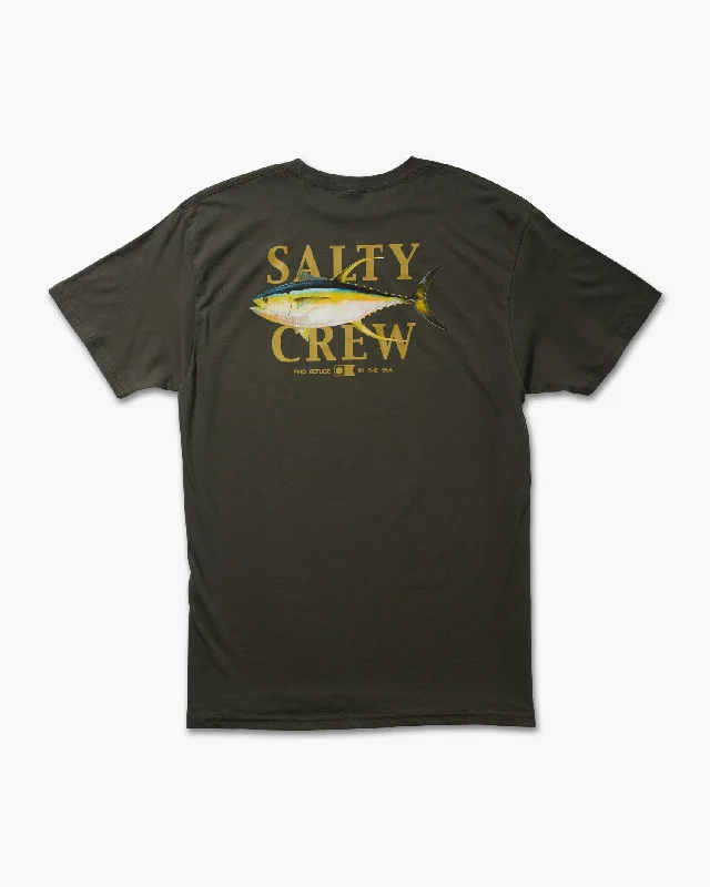 Men’s short-sleeve keel tops-Yellowfin Classic Tee - Charcoal