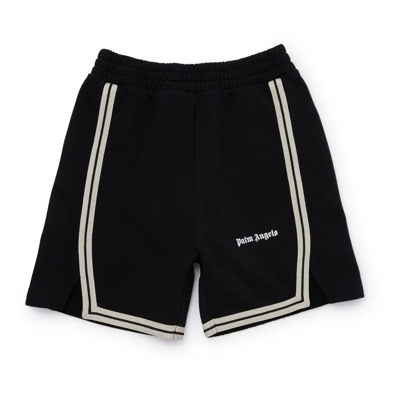 Men's gale-proof windproof pants-Black Logo Shorts