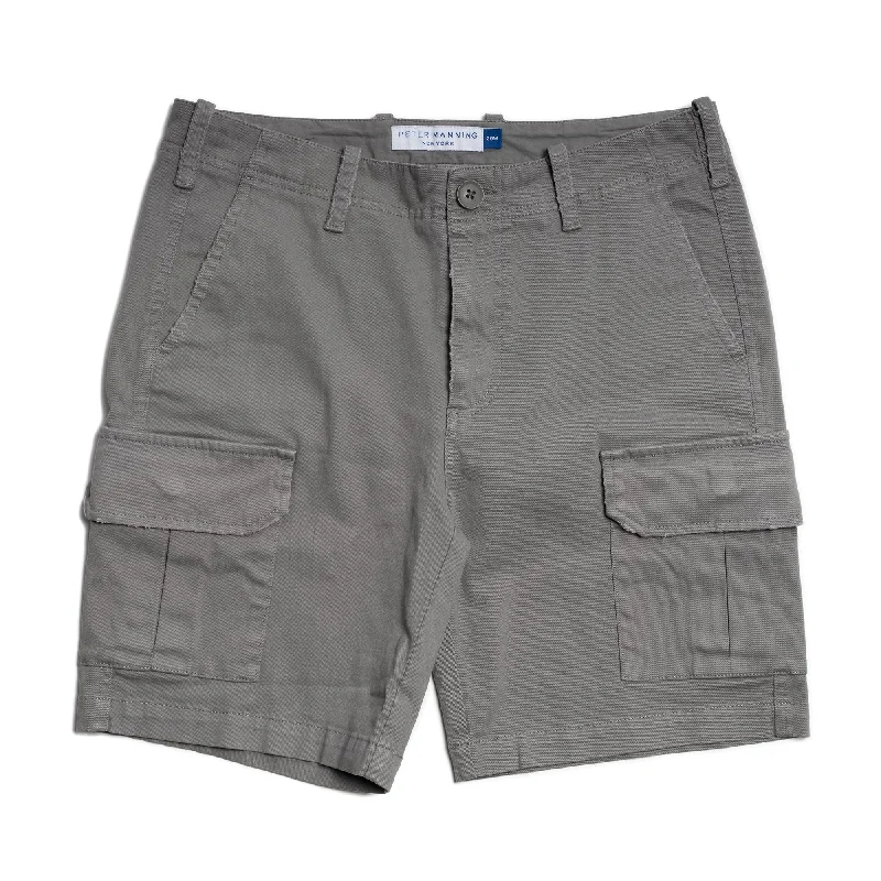 Men's fuzzy fleece pants-Cargo Shorts - Grey