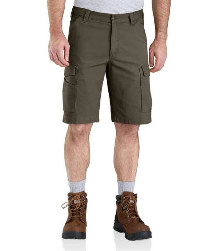 Men's cushy jogger pants-Carhartt Men's Rugged Flex® Relaxed Fit Canvas Cargo Work Short_Tarmac