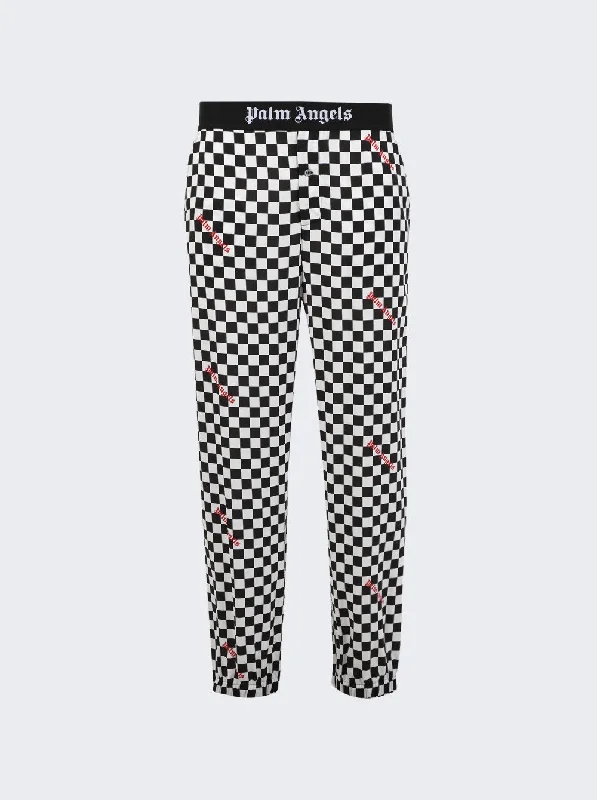 Men's toasty corduroy pants-Damier Check Print Easy Pants