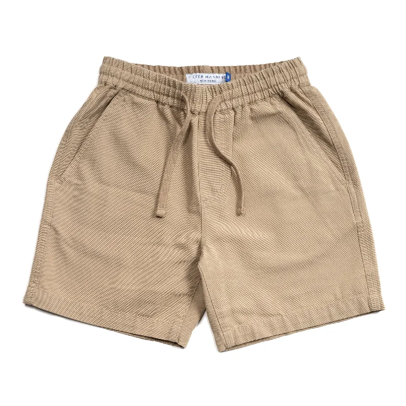 Men's slack drawstring pants-Dock Shorts - Khaki