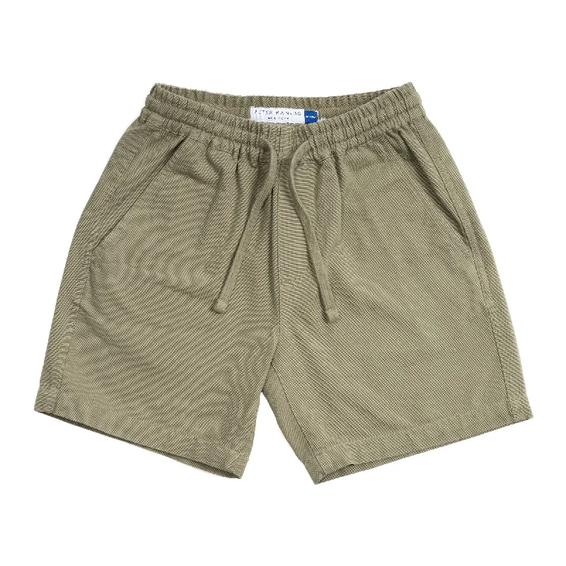 Men's lengthy full-length pants-Dock Shorts - Olive