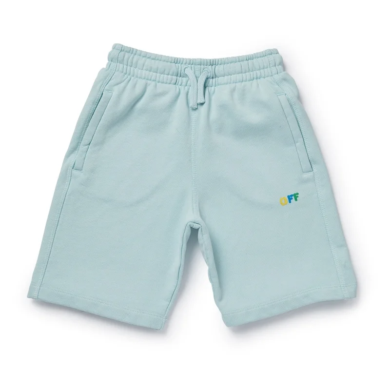 Men's fortified double-knee pants-Light Blue Cotton Shorts