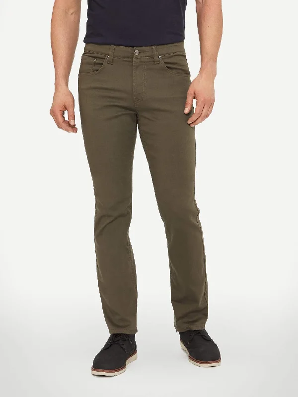 Men's snipped cropped pants-Lois Brad Slim Casual Pant 1136-6240- 54 Khaki