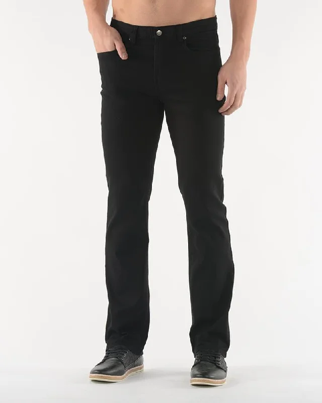 Men's tidy cuffed pants-Lois Casual Pant Brad Slim - Black 1136-6240-99