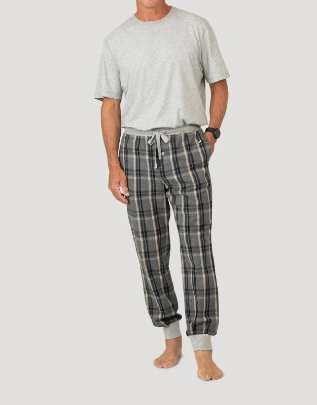 Men's ventilated cool pants-Men's Alpine Checks Jogger In Charcoal