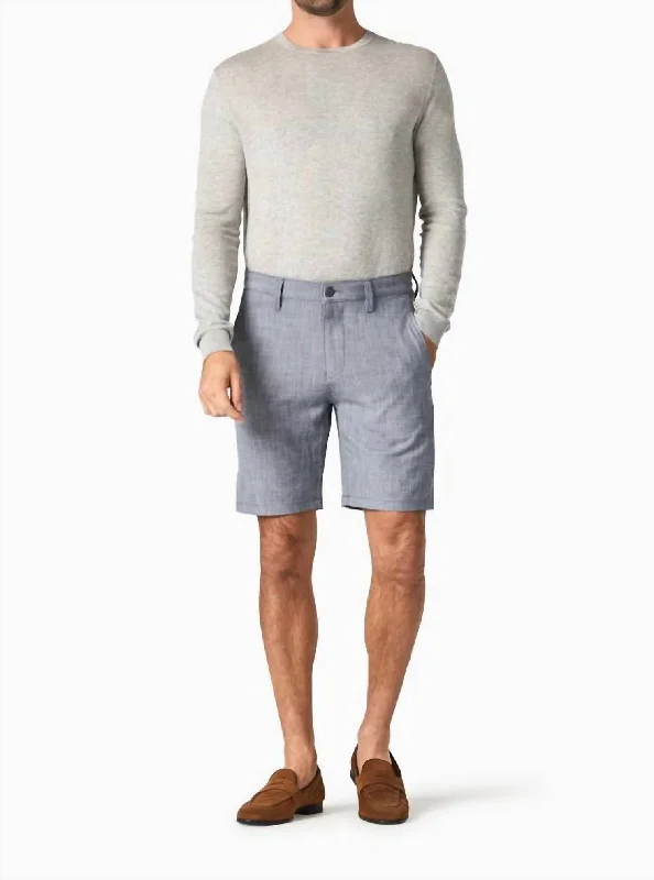 Men's armored knee pants-Nevada Shorts In Grey Cross Twill