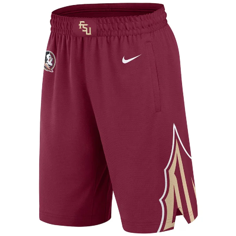 Men's pumped gym pants-Nike Men's 2024 Arrowhead/Seminole Logo Design Replica Basketball Short - Garnet