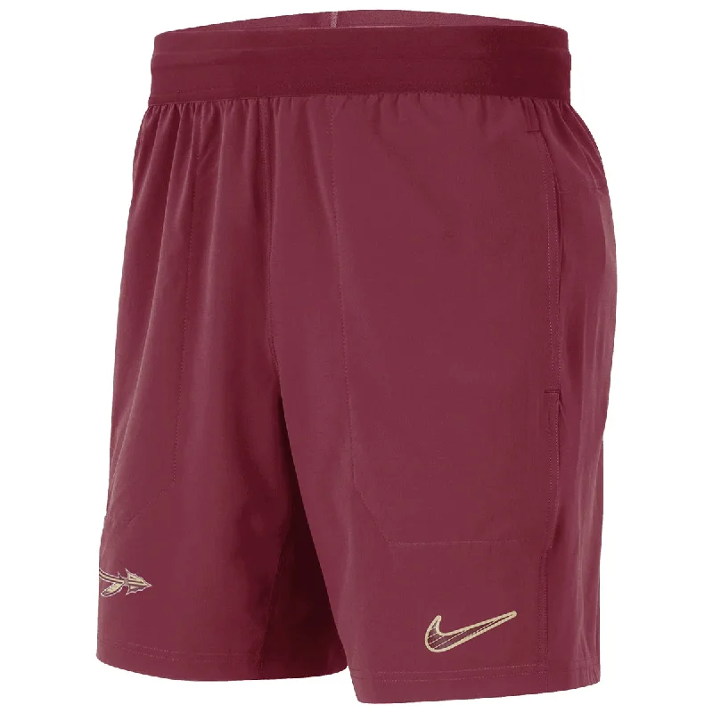 Men's snappy striped pants-Nike Men's Spear Logo Dri-fit Woven Short - Garnet