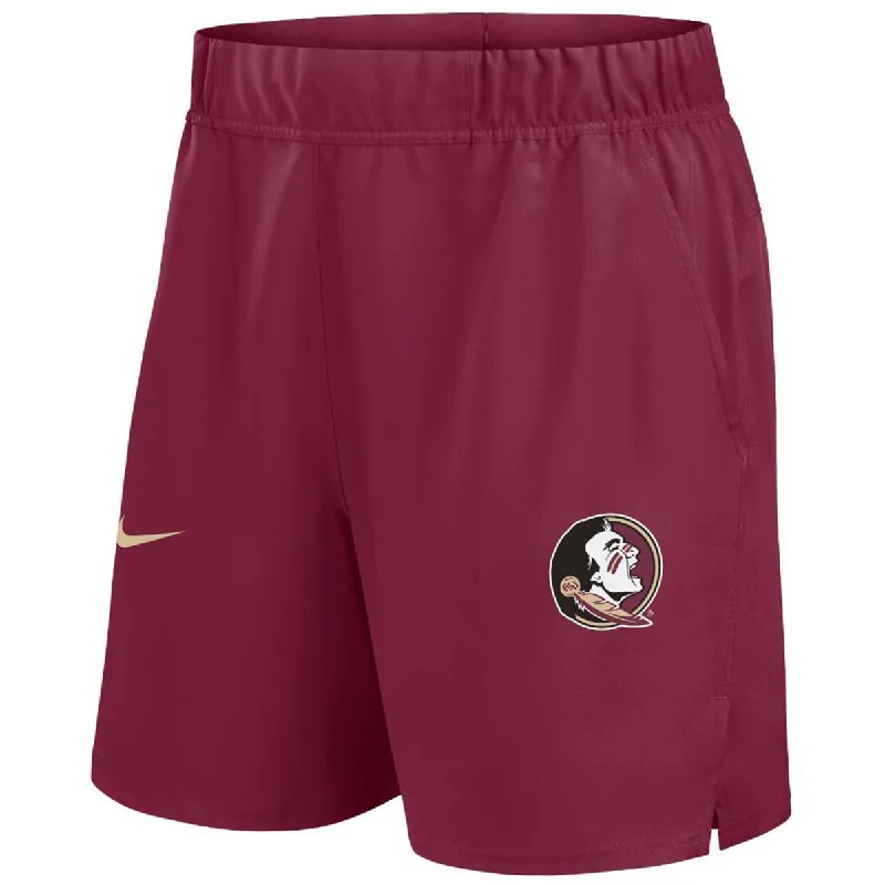 Men's stash back pocket pants-Nike Men's Seminole Logo Woven Victory Short - Garnet