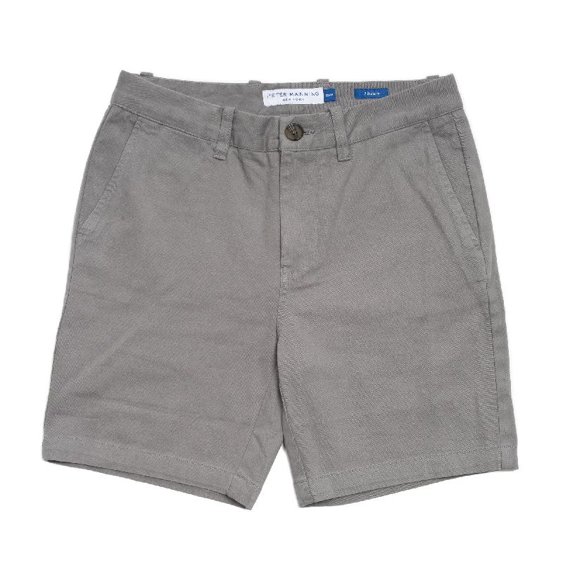 Men's weathered rugged pants-Stretch Chino Shorts - Grey