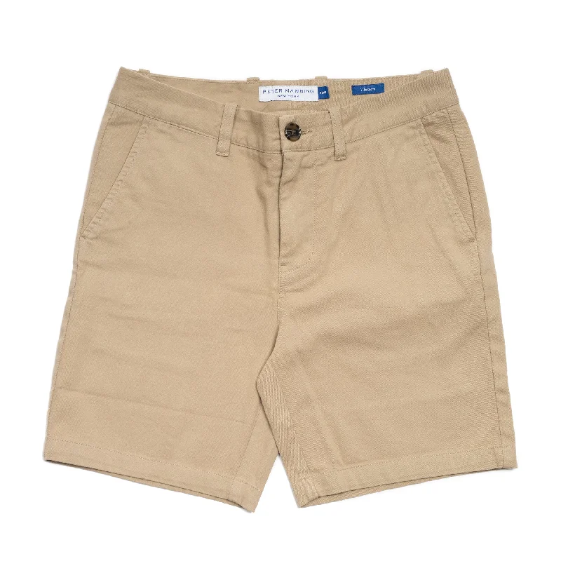 Men's swank stylish pants-Stretch Chino Shorts - Khaki