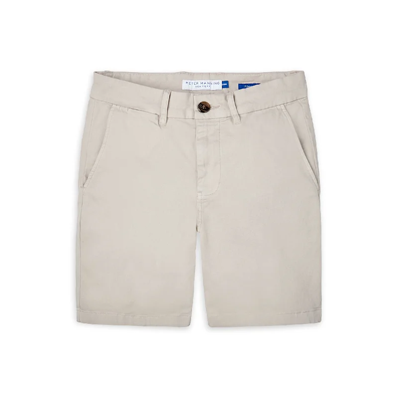 Men's wilderness outdoor pants-Stretch Chino Shorts - Light Grey