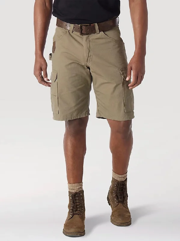 Men's artisanal selvedge pants-Wrangler® RIGGS® Men's Ripstop Ranger Cargo Short_Bark